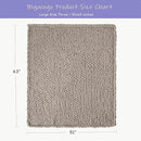 Bigacogo Chunky Knit Throw Blanket for Couch, 51x63 inches, 100% Hand Knitted with Thick Jumbo Chenille Yarn, Cozy Soft Large Rope Knot Cable Crochet Blankets for Sofa Bed Living Room, Taupe by CozyNest Decor