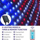 Solar American US Flag Lights [Solar & USB 2 Power Way], 420 LEDs Waterproof USA Net Lights, 6.75 FT x 3.53 for Garden, 4th of July, Independence Day Decoration by GreenHaven Gardens