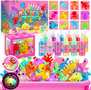 MDINGTD Aqua Water Gel Toy Kit for Kids, DIY Squishy Toys Art Crafts Kits with 12 Gels and 12 Molds, Make Your Own Creative Toys Party Favors Christmas Birthday Gifts for Girls Ages 4-12 by TinyTreasures Baby Boutique