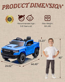 12V Kids Electric Vehicles, Licensed Ram 1500 RHO Kids Ride on Truck with Remote Control, Ride on Car for Children with Smooth Start, Truck Bed Storage, Bluetooth, Aux Port (Blue) by TinyTreasures Baby Boutique