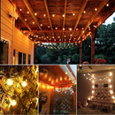 GOOTHY 50Ft G40 LED Outdoor String Lights, Waterproof with 52 Shatterproof Globe Bulbs, Hanging Backyard Lights for Party Cafe Balcony Porch Commercial Decorations - Black by TinyTreasures Baby Boutique