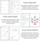 Undated Daily Planner – 1-Year B5 Productivity Organizer with Two-Page Weekly Spread, Goal Setting, Habit Tracker, Weekly & Monthly Pages – Hardcover Time Management Notebook (Gray) by TinyTreasures Baby Boutique