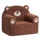 ALIMORDEN Animal Series Kid's Chair, Ultra-Soft Comfy Foam Filled Toddler Sofa Chair, Cute Animal-Shaped Design Toddler Couch, Lightweight Birthday for Boys & Girls (Brown Bear) by CozyNest Decor