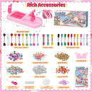 Friendship Bracelet Making Kit, Arts and Crafts Loom Bracelet Maker for Kids, Jewelry String Making supplies with 3 Thread Styles & 6 Bead Types, Christmas Birthday Gifts for Girls Ages 6 7 8 9 10+ by TinyTreasures Baby Boutique