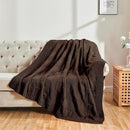 CozeCube Check Knit Throw Blanket, Dark Brown Checkered Throw for Couch, Decorative Christmas Soft Cozy Warm Knitted Blanket for Bed Sofa Living Room, 60"X80" by CozyNest Decor