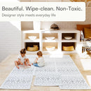 Lillefolk Baby Play Mat for Floor – 6x8ft Boho | Soft Non Toxic Premium EVA Foam Tiles for Tummy Time, Crawling & Playroom – Waterproof Interlocking Floor Mat for Babies & Toddlers (12 Tiles) by TinyTreasures Baby Boutique