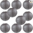 WYZworks Round Paper Lanterns 10 Pack (Dark Brown, 14") - Hanging Paper Lanterns Lamp for Wedding, Birthday, Party and Home Decorations with 8", 10", 12", 16" option by GreenHaven Gardens