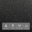 Furniliving Modern Round Ottoman, Soft Bedroom Ottoman Footstool Round Ottomans Stool for Living Room, Bedroom, Makeup Room, Black, Boucle by CozyNest Decor