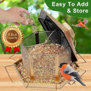 Metal Bird Feeder for Outdoor Hanging, 4.6LB Large Capacity, Garden Decoration - Attracts Wild Birds, Durable Outdoor Bird Feeding Station for Garden Yard Outside Backyard (Extra Large Gold) by GreenHaven Gardens