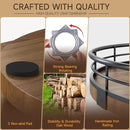 Farmhouse Oak 10" Lazy Susan Turntable Organizer for Cabinet, Round Wooden Lazy Susan Organization and Storage for Dining Table, Pantry, Kitchen, Countertop, Cupboard,Home Decor, Walnut Wood by CozyNest Decor