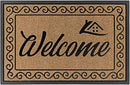 Yimobra Welcome Mat, Heavy Duty Sturdy Door Mats for Home Entrance Outdoor Indoor, Front Doormat for Outside Patio Floor Entry Porch Garage Office, Waterproof, Low Profile, 47X32 Inches, Yellow by CozyNest Decor