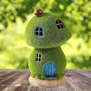 Mushroom Fairy House Decor - Figurine Lights Outdoor Solar Fairy Garden House for Patio Lawn Yard Ornaments, Housewarming Gift 7.4 inch by GreenHaven Gardens