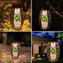 Outdoor Solar Lantern-Waterproof Hummingbird Hanging Metal Decorative Lights for Patio Table Garden Pathway Yard with Super Bright Warm White LED, Large Solar Panels, Auto On/Off by GreenHaven Gardens