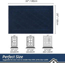 BEQHAUSE Dirt Trapper Door Mat 20" x 32", Doormat Non-Slip Entryway Rugs Washable, Dog Door Mat Stain Resistant and Absorbent Welcome Floor Mat for Front Back Door, Muddy Wet Shoes & Paws, Navy Blue by CozyNest Decor