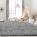 4x6 Area Rug for Living Room: Fluffy Shag Soft Washable Rugs Fuzzy Plush Indoor Carpet for Bedroom Nursery Playroom Dorm Kids Girls Boys Room (Grey, 4'x6') by TinyTreasures Baby Boutique