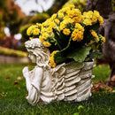 Praying Angel Bust Garden Statue Planters, Angel Wing Planters Pots Mini Vase for Patio, Lawn, Yard Art, Cemetery Grave Decoration, Resin Classical Antique, 8.26" H by GreenHaven Gardens