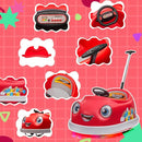 12V Dual Battery Electric Ride on Kids Bumper Car w/Remote Control,360 Degree Spin,Push Rod Rocker Horse Function,3-Speeds Babies & Toddlers Bumping Car Ride on Toy Gift for 1-4 Years Children (Red) by TinyTreasures Baby Boutique