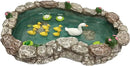 GlitZGlam Duck Pond -Mother and Ducklings! A Miniature Duck Pond for a Miniature Fairy Garden and Miniature Garden Accessories by GreenHaven Gardens