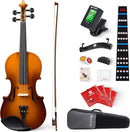 Vangoa Violin 4/4 Full Size Set Fiddle, Handcrafted Starter Acoustic Violins Kit with Solid Wood Side Board, Lightweight Hard Case for Beginners, Teens, Child, Kids Age 12+, Adults, Right Handed by TinyTreasures Baby Boutique