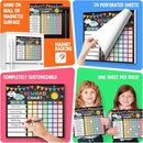 Reward Chart for Kids,Magnetic Behavior Chore Chart for Kids at Home,26 Black Chore Charts,1960 Star Stickers,56 Reward Stickers,Incentive Chore Chart to Develop Responsibility and Good Habits by CozyNest Decor