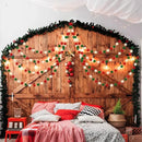 Jishi Christmas Pom Pom Garland Christmas Decorations for Tree Indoor Home Room Decor 3pk Cute Hanging Felt Ball Red White Green Pompom Bead Ornament String Banner Garland Xmas Birthday Party Supplies by CozyNest Decor