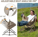 TIMBER RIDGE Hammock Camping Chair with Adjustable Backrest, Heavy Duty Folding Hammock Chair Supports 300lbs, Portable Hammock Chair for Camping, Travelling and Patio, Tan by GreenHaven Gardens