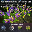 Neporal Solar Flowers Outdoor Waterproof Purple, Lilac Garden Solar Lights Decorative 4PK 8-Stem, 2 Lighting Modes, Solar Powered Garden Decor, Solar Yard Decor by GreenHaven Gardens