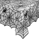 eZAKKA Halloween Table Cloth, 60"x104" Spider Webs Tablecloths Black Tablecloth Lace Fabric Table Cloths Spooky Table Cover for Rectangle Tables for Parties Gothic Halloween Home Decorations by CozyNest Decor