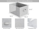 StorageWorks Storage Baskets for Shelves, Foldable Fabric Closet Storage Bins with Handles, Fabric Storage Bins Clothes Organizer, Light Grey, 3-Pack, Large by TinyTreasures Baby Boutique