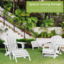 GREENVINES Adirondack-Ottoman | Set of 4 | HDPE Plastic | Outdoor Footrest | All Weather | Foot Rest | Foot Stool | White | for Adirondack Chair | for Patio Backyard Pool by CozyNest Decor