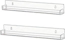 IEEK Nail Polish Rack Wall Mounted Shelf 2 Pack,Clear Kids Wall Bookshelf Acrylic Nail Polish Holder with Removable Anti-Slip End Inserts,2 Tiers Floating Polish Organizer Display 30 Bottles by TinyTreasures Baby Boutique