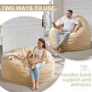 Hobestluk 5FT Bean Bag Chair Giant Bean Bag Chairs for Adults Large Bean Chairs with Removable Cover, Beanbag Chair with Filler, Adult Bean Bag Chairs for Living Room, Bedroom by CozyNest Decor