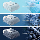 Snuggle Sac Blue Bedding Blanket Twin Size for Bed and Sofa, Reversible Super Soft Blankets Warm Cozy Knit Blankets Fuzzy Plush for Couch, Living Room, Blue, 60x80 inches by TinyTreasures Baby Boutique