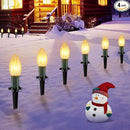 C9 Christmas Lights Outdoor, 4 Packs Total 102.8 Ft 80 Bulbs Christmas Pathway Lights, Waterproof Walkway Lights for Outside Driveway Sidewalk Outdoor Christmas Decorations Yard, Clear by GreenHaven Gardens