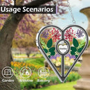 KY&BOSAM Heart Suncatcher Grandma Stained Glass for Windows Hangings Ornament Wind Chimes with Pressed Real Flower Heart Embedded in Glass Birthday Gifts for Women Grandma Mother`s Day Christmas Decor by GreenHaven Gardens