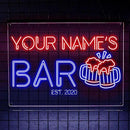 Personalized Home Bar Mica Led, Custom Name Mica LED Wall Light with Beer Mug Design, Neon Style Acrylic Sign For Game Room, Pub Decor, Gift for Him by CozyNest Decor