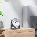 Analog Alarm Clock, Silent Non-Ticking Quartz Movement, Battery-Operated with Snooze & On-Demand Light, Easy to Set Gentle Wake Bedside Desk Clock, Ideal for Home, Travel, Office (Gray) by CozyNest Decor
