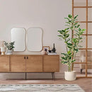 Artificial Rubber Plant 6FT Faux Plants Indoor Fake Rubber Tree with White Planter, Tall Fake Plants Potted Tree Floor Plant in Pot, Artificial Trees for Home Office Room Outdoor Decor by CozyNest Decor
