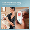 Greater Goods No-Touch Infrared Digital Thermometer for Adults, Kids, and Babies, Forehead Thermometer with Ergonomic Grip, Fever Alarm, White by TinyTreasures Baby Boutique