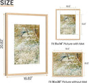 upsimples 16x20 Frames, Natural Solid Wooden Picture Frames, Display 11x14 with Mat or 16 x 20 Without, Vertical or Horizontal Wall Hanging, 1 Pack, Natural by CozyNest Decor