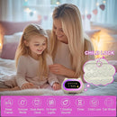 Honesorn Alarm Clock for Kids, Ok to Wake Clock for Kids, Cute Cat Kids Alarm Clock for Girls Boys Toddler, Kids Clock with 10 Night Lights, 7 Soothing Sounds, Auto-Off Timer, Child Lock, Cream White by TinyTreasures Baby Boutique