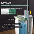 JOYMOOP Mop and Bucket Set with Wringer, Dust Mops for Floor Cleaning, Wall Cleaner with Long Handle,Wet and Dry Use - 8 Microfiber Mop Pads by CozyNest Decor