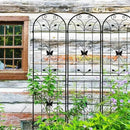 4 Pack Metal Garden Trellis 86.7" Black Fence Rustproof Garden Trellis for Climbing Plants Support Roses Flower Outdoor Lawn, Black by GreenHaven Gardens