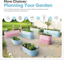 KING BIRD Raised Garden Bed 2.85 ft Tall 9 in 1 Galvanized Planter Garden Box Outdoor for Gardening, Deep Root Vegetables, Flowers 94.5X23.6X34.2 in, Light Blue by GreenHaven Gardens
