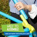 Eezy Peezy Mega Pyramid Monkey Bars Climbing Tower Active Outdoor Fun for Kids Ages 3 to 8 Years Old, Blue/Green by TinyTreasures Baby Boutique