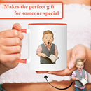 Personalized Coffee Mug, Custom Drawing Portrait Gift, Funny Customized Coffee Gift for Men & Women, Custom Mugs with Pictures, Orange 11oz Customized Ceramic Tea Cup by TinyTreasures Baby Boutique