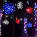 3 Pack 4th of July Lights Decorations 480 LED Remote&Time 8 Light Mode Red White and Blue Firework Lights Battery Operated, American Flag Patriotic Memorial Day Independence Day Outdoor Decor by GreenHaven Gardens