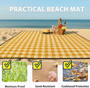 TigeJoy Extra Large Picnic Blanket Waterproof Foldable 80''x80'', Outdoor Picnic Mat Beach Blanket Sandproof for Park, Grass, Travel, Hiking, Camping Essentials, Gingham Picnic Blanket by TinyTreasures Baby Boutique