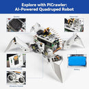 SunFounder PiCrawler AI Robot Kit for Raspberry Pi 5/4/3B+/3B/Zero 2W, ChatGPT-4o Enabled with Voice Command & Video Recognition, App Control, FPV, Camera, Python&Scratch (RPi NOT Included) by TinyTreasures Baby Boutique