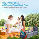 Jeryswet Baby Diaper Bags with Changing Station, Waterproof Large Capacity Diaper Bag Backpack for Moms Dads with USB Charging Port and Stroller Straps, Baby Shower Gifts, RGB by TinyTreasures Baby Boutique